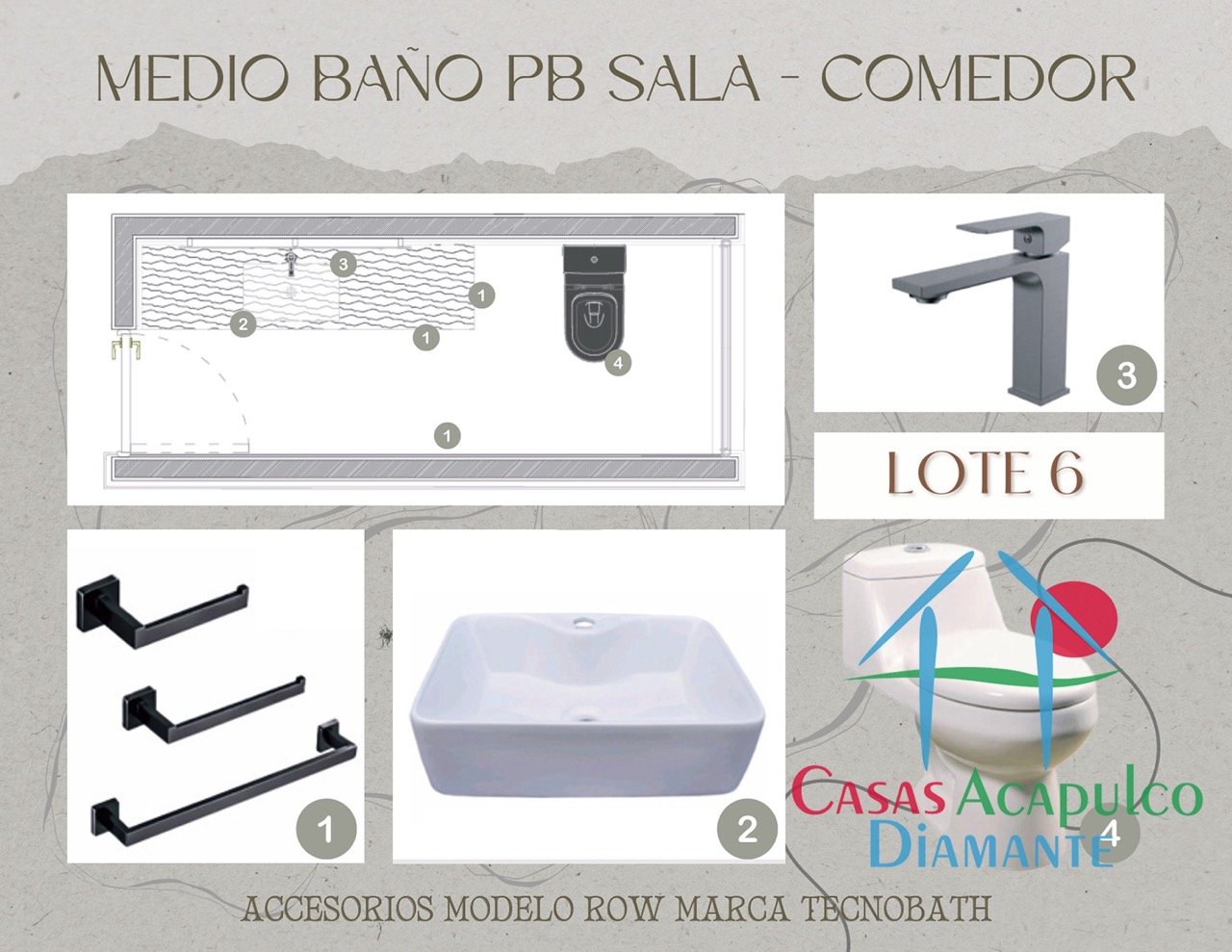 Paradiso Residences Edén 6 - Modelo accesorios baños 5